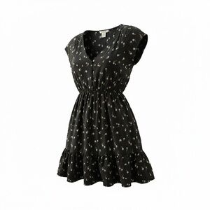 Passport Black and Cream Floral Mini Dress